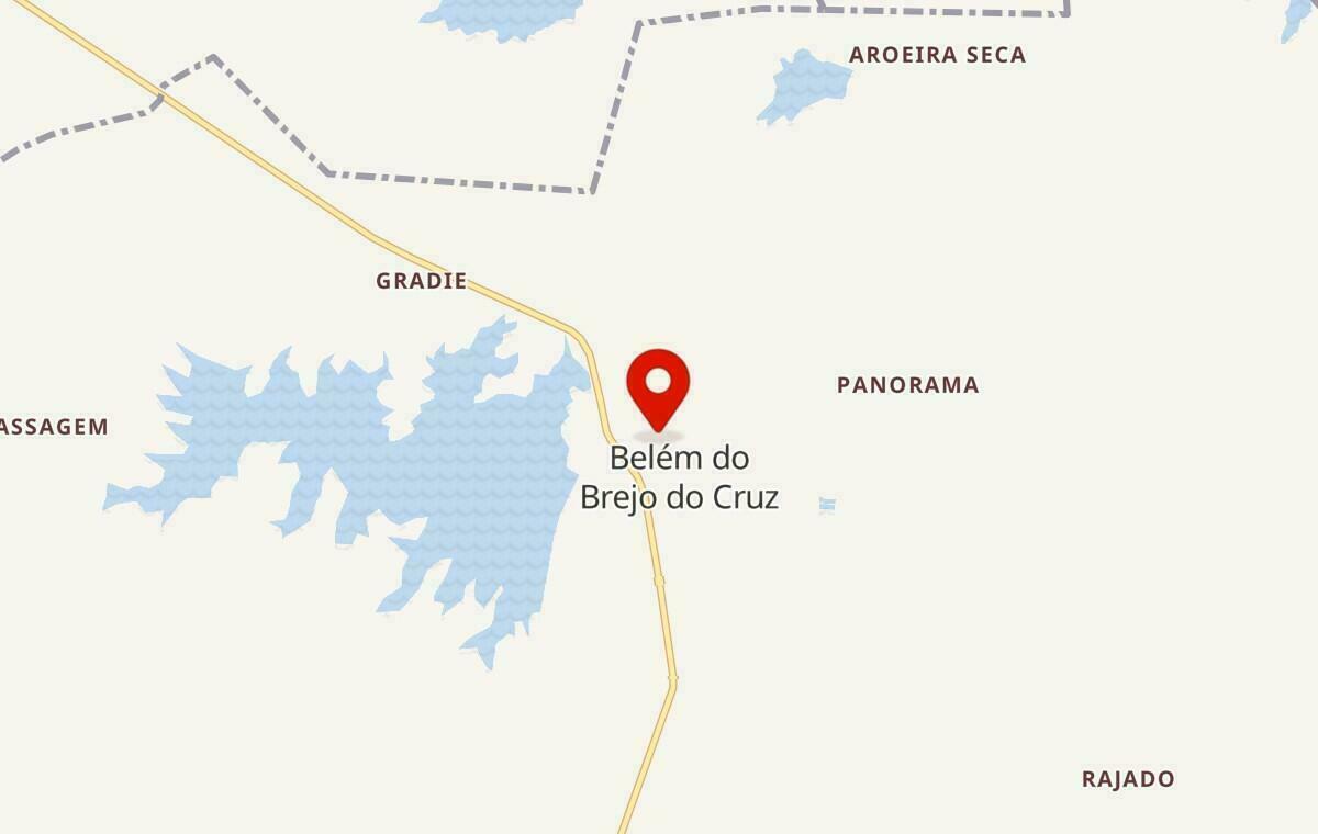 Mapa de Belém do Brejo do Cruz na Paraíba