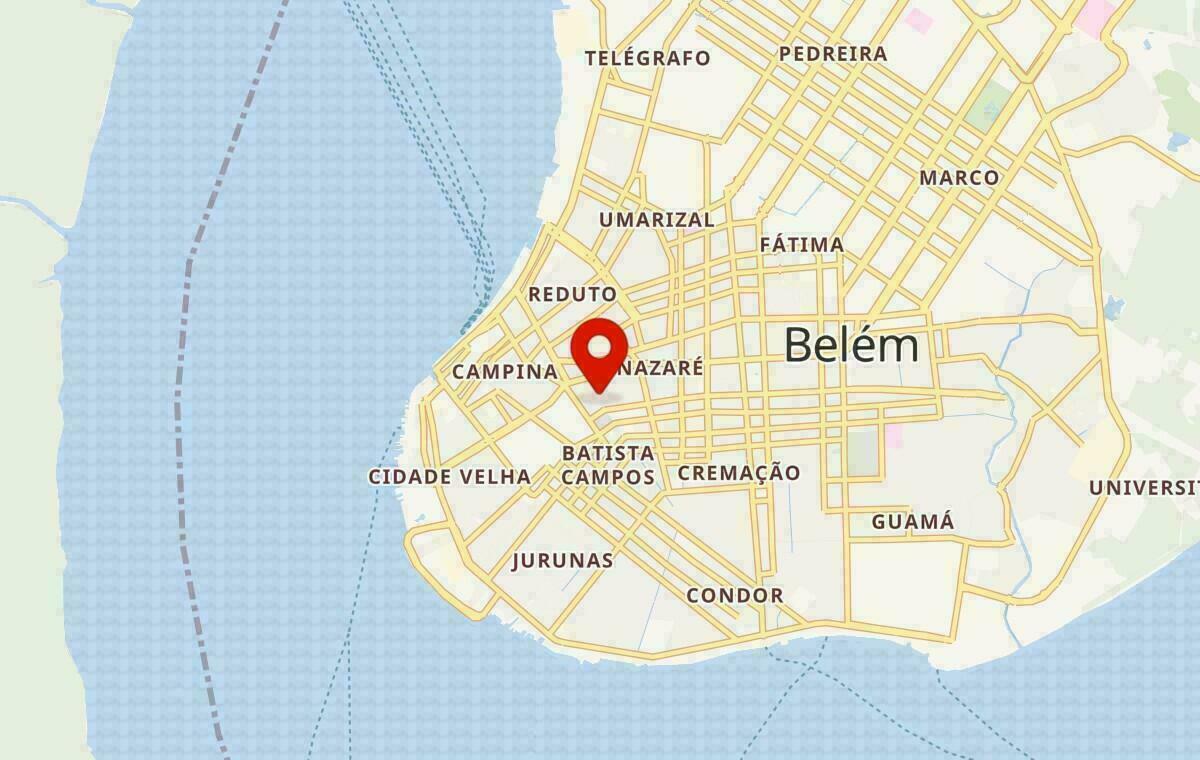 Mapa de Belém no Pará