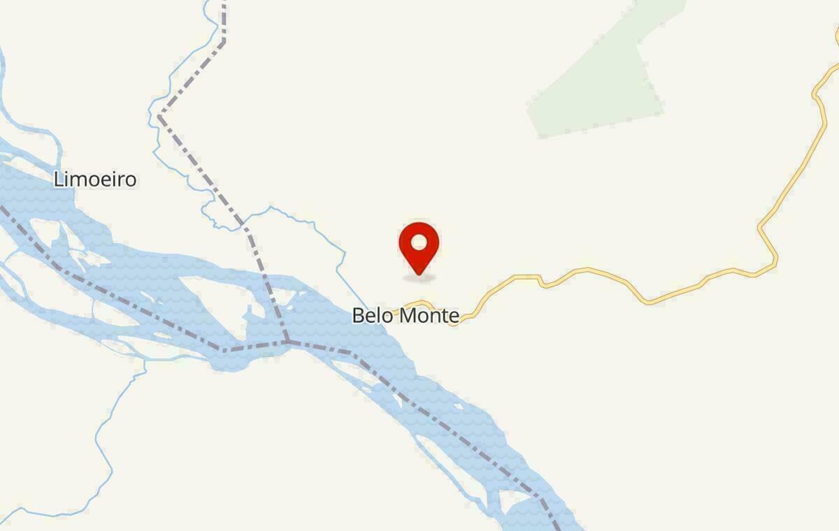 Mapa de Belo Monte em Alagoas