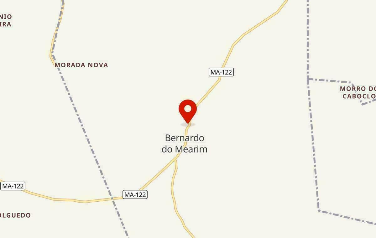 Mapa de Bernardo do Mearim no Maranhão