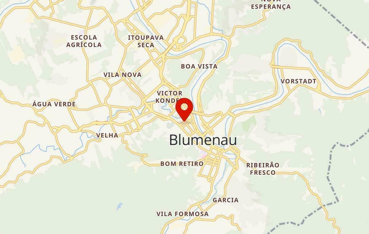 Mapa de Blumenau em Santa Catarina