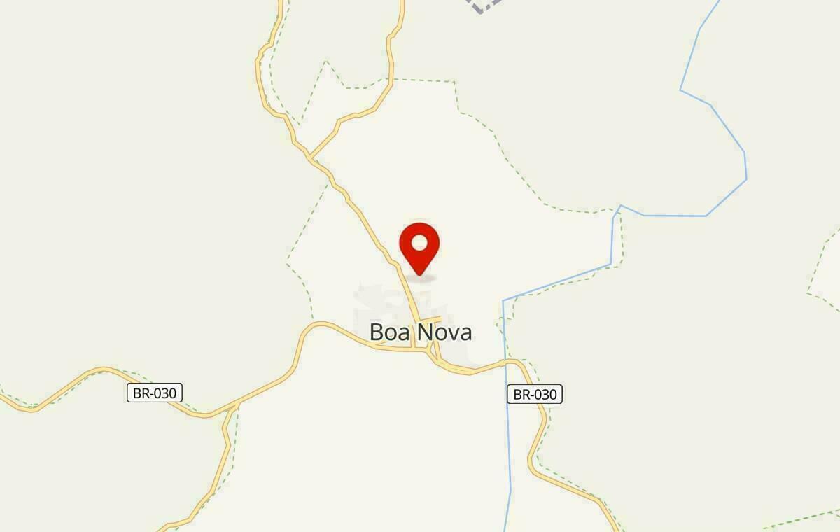 Mapa de Boa Nova na Bahia