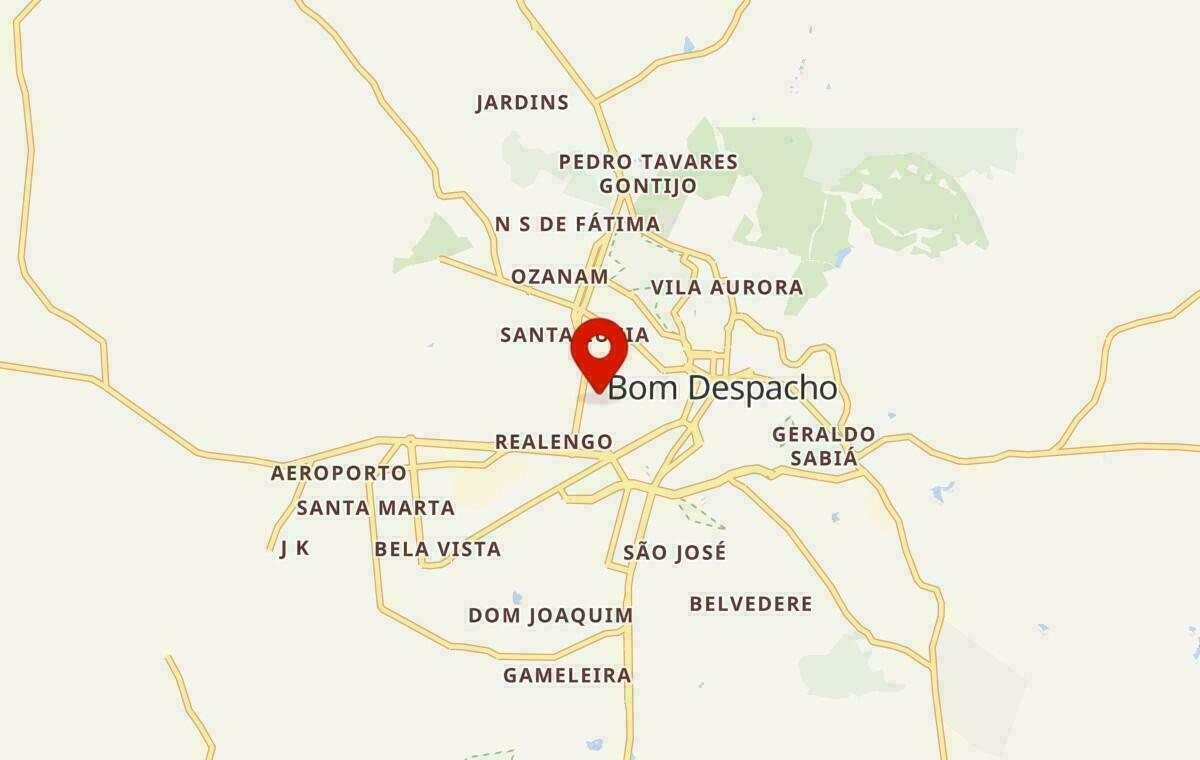 Mapa de Bom Despacho em Minas Gerais