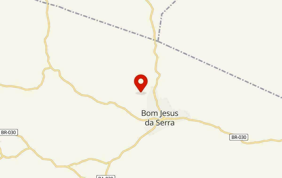 Mapa de Bom Jesus da Serra na Bahia