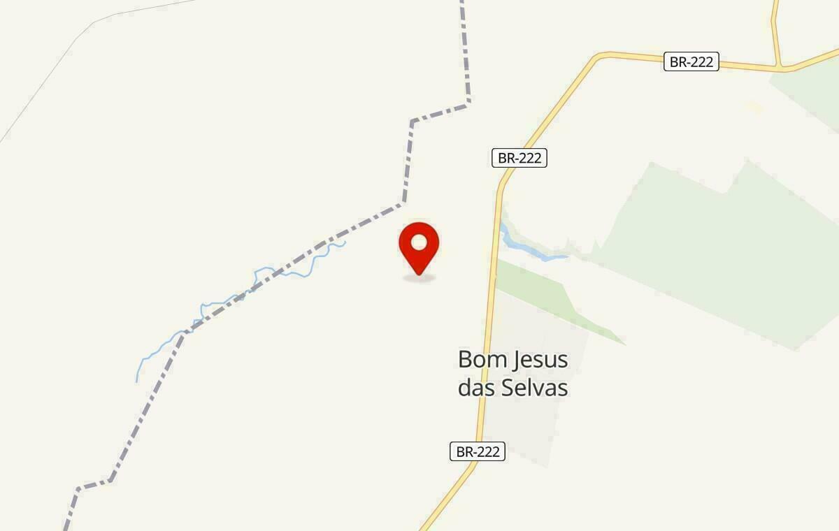 Mapa de Bom Jesus das Selvas no Maranhão