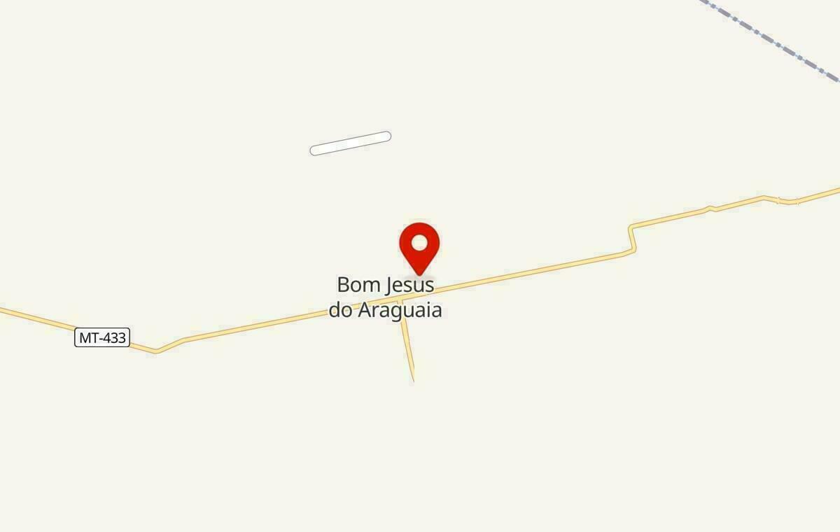Mapa de Bom Jesus do Araguaia no Mato Grosso