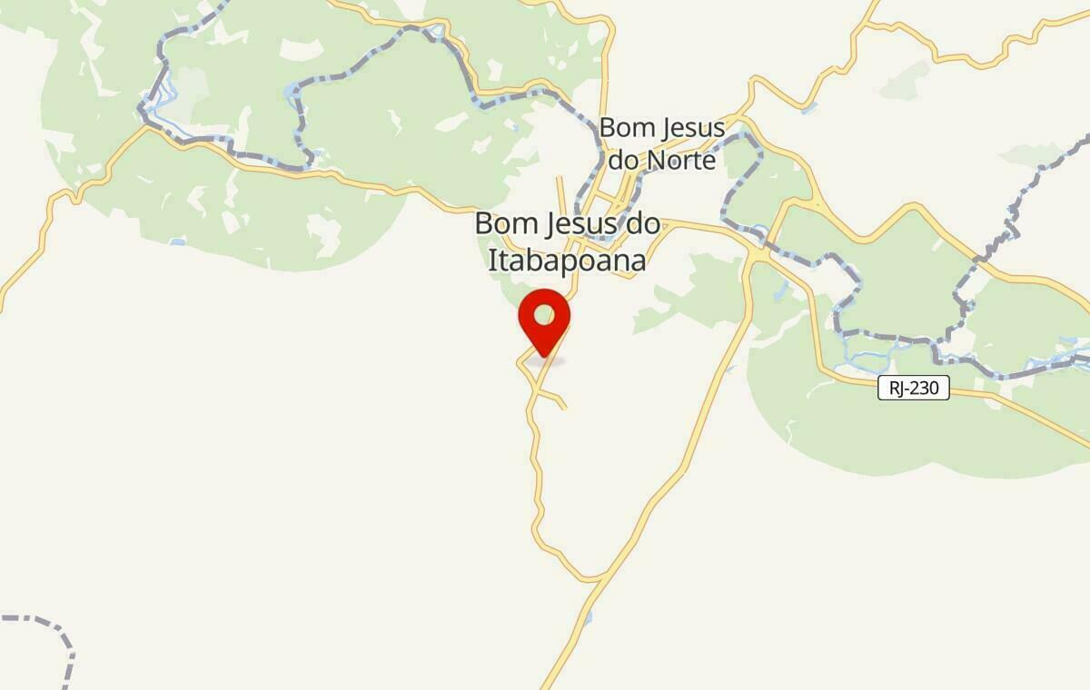 Mapa de Bom Jesus do Itabapoana no Rio de Janeiro