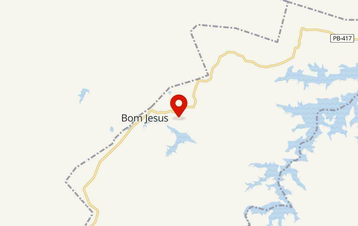 Mapa de Bom Jesus na Paraíba