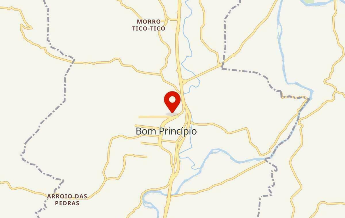 Mapa de Bom Princípio no Rio Grande do Sul