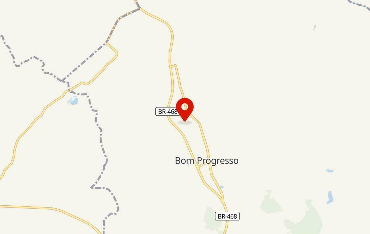 Mapa de Bom Progresso no Rio Grande do Sul