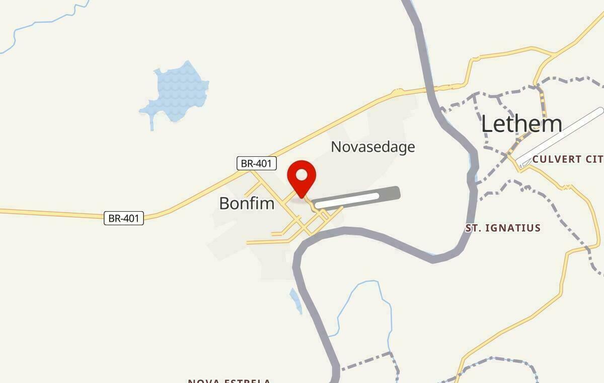 Mapa de Bonfim em Roraima