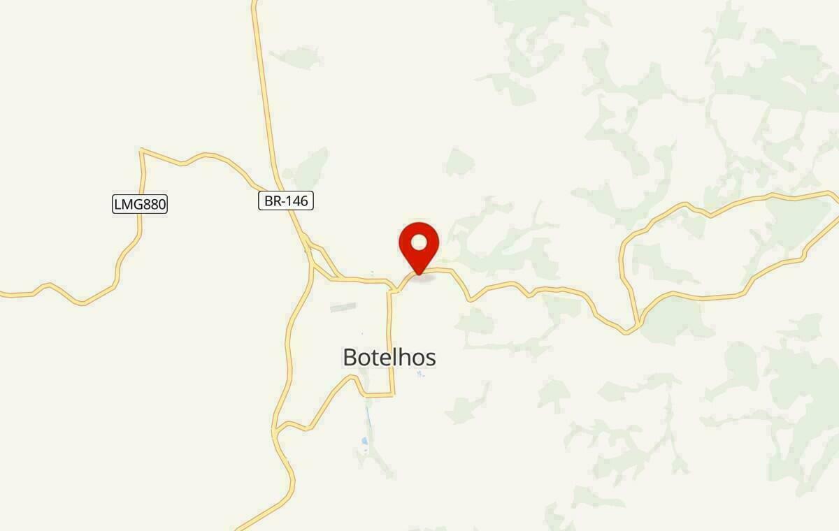 Mapa de Botelhos em Minas Gerais
