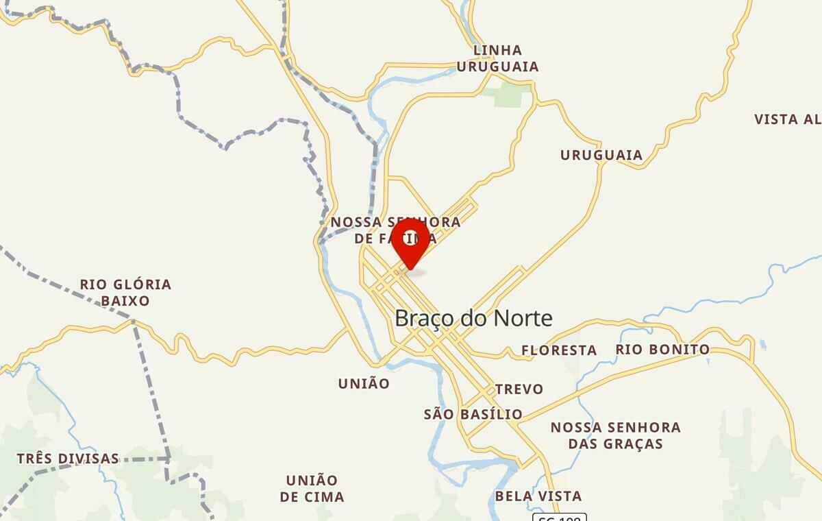 Mapa de Braço do Norte em Santa Catarina