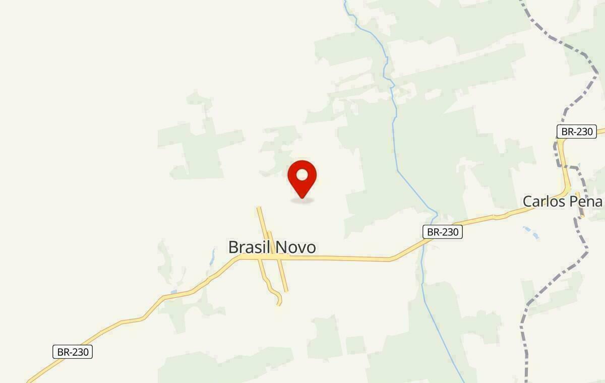 Mapa de Brasil Novo no Pará