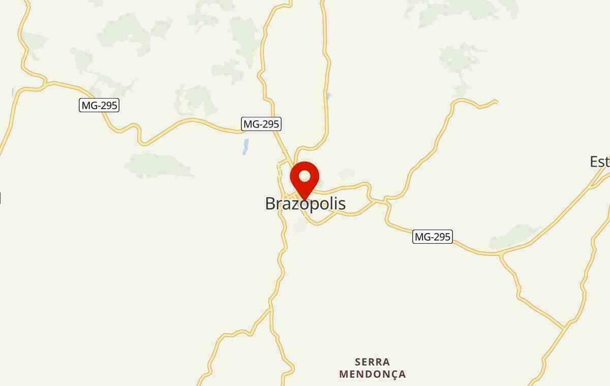 Mapa de Brazópolis em Minas Gerais