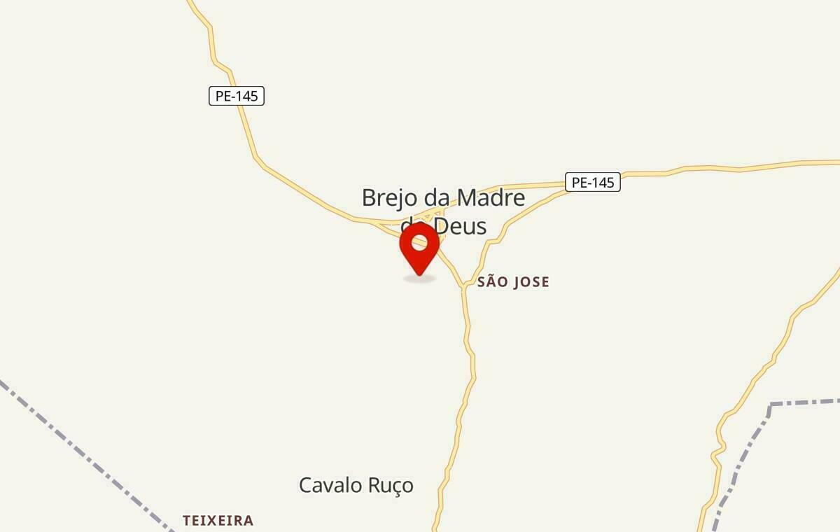 Mapa de Brejo da Madre de Deus em Pernambuco