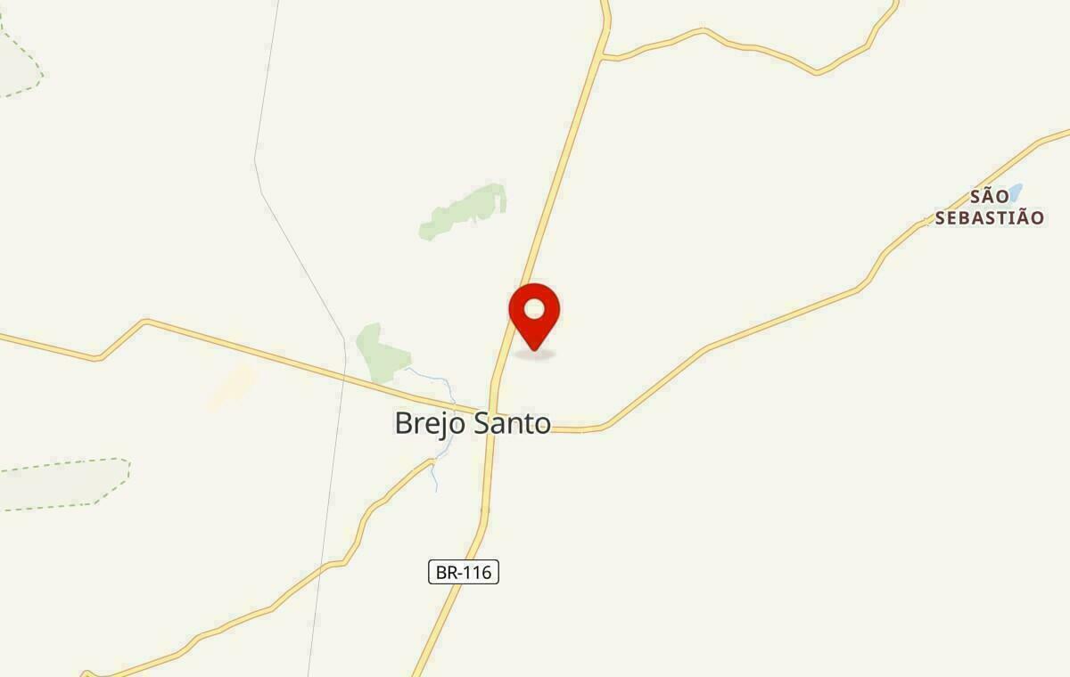 Mapa de Brejo Santo no Ceará