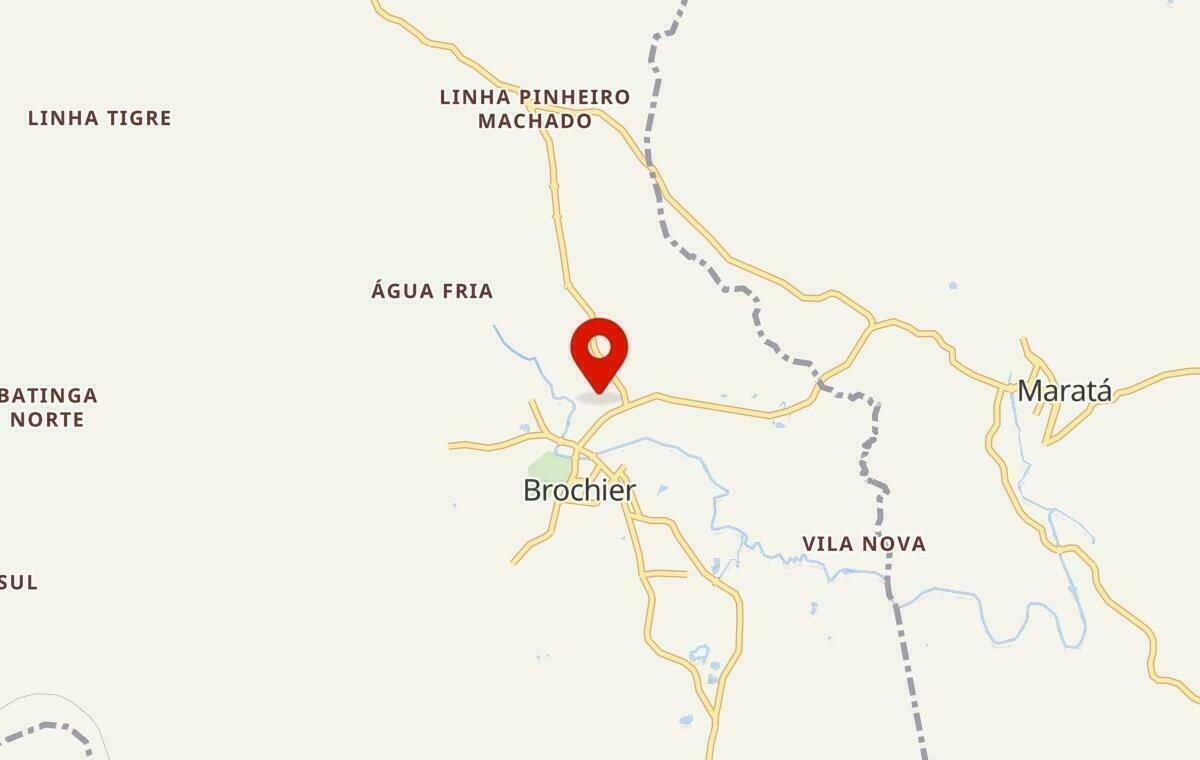 Mapa de Brochier no Rio Grande do Sul
