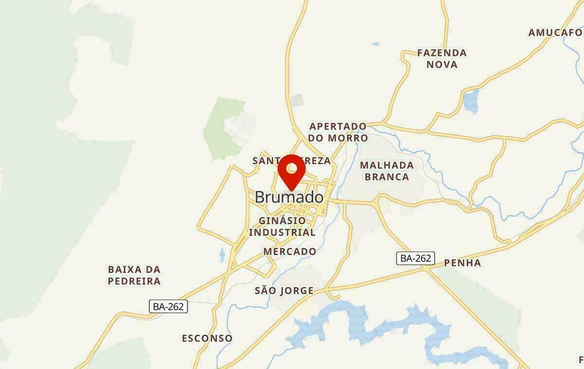 Mapa de Brumado na Bahia