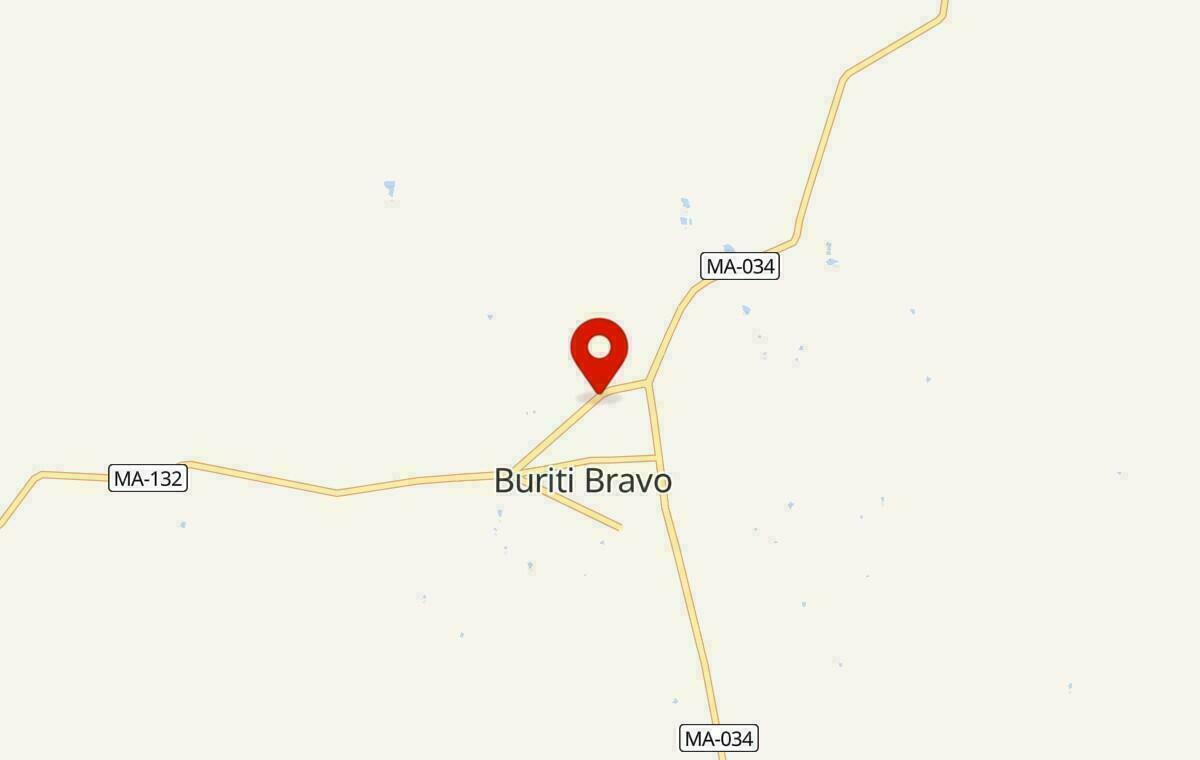 Mapa de Buriti Bravo no Maranhão