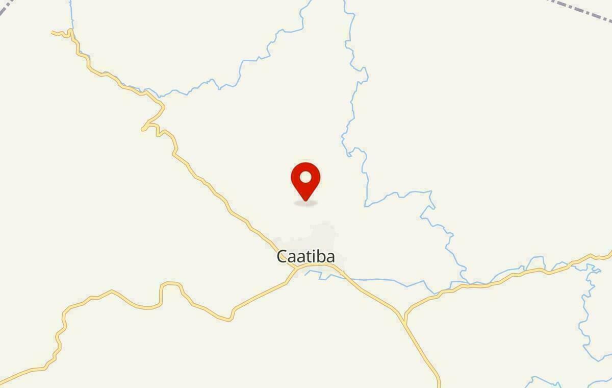 Mapa de Caatiba na Bahia