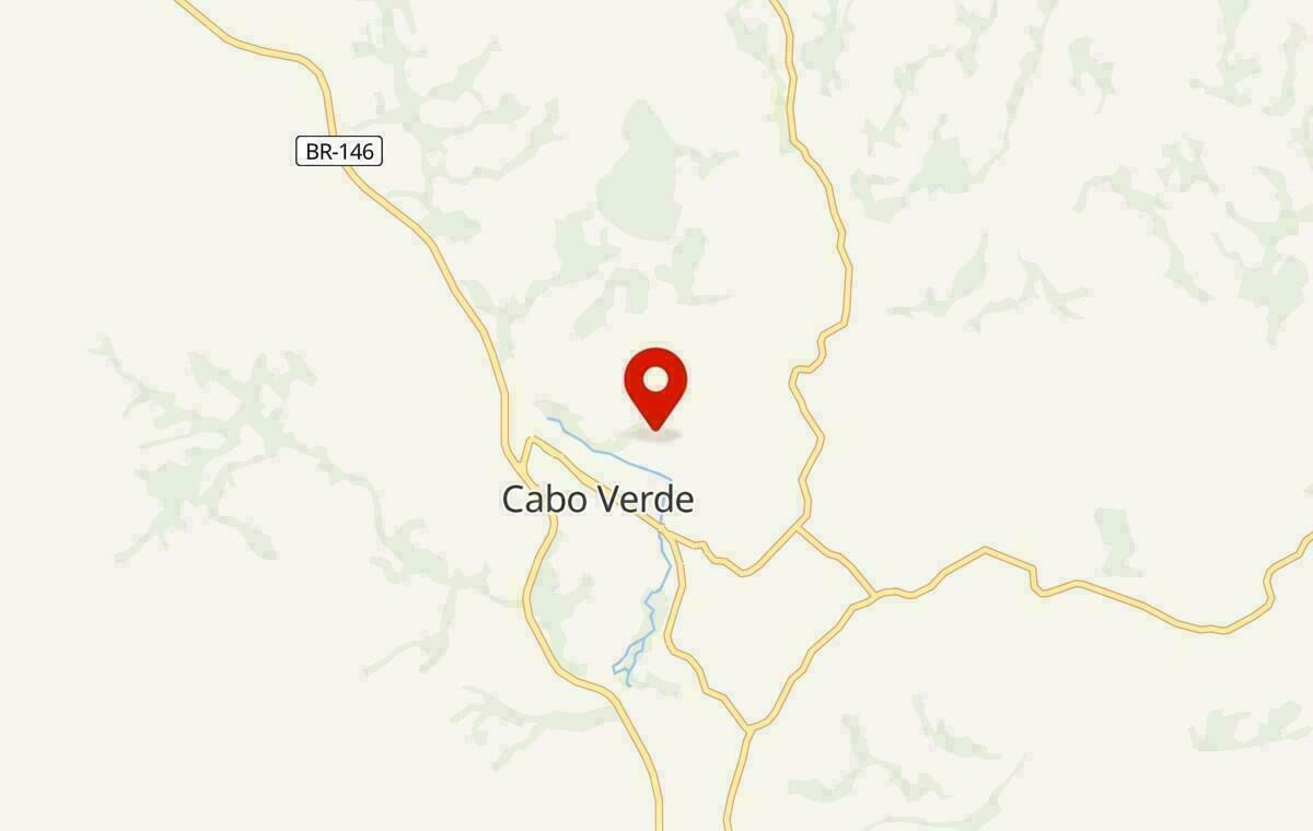 Mapa de Cabo Verde em Minas Gerais