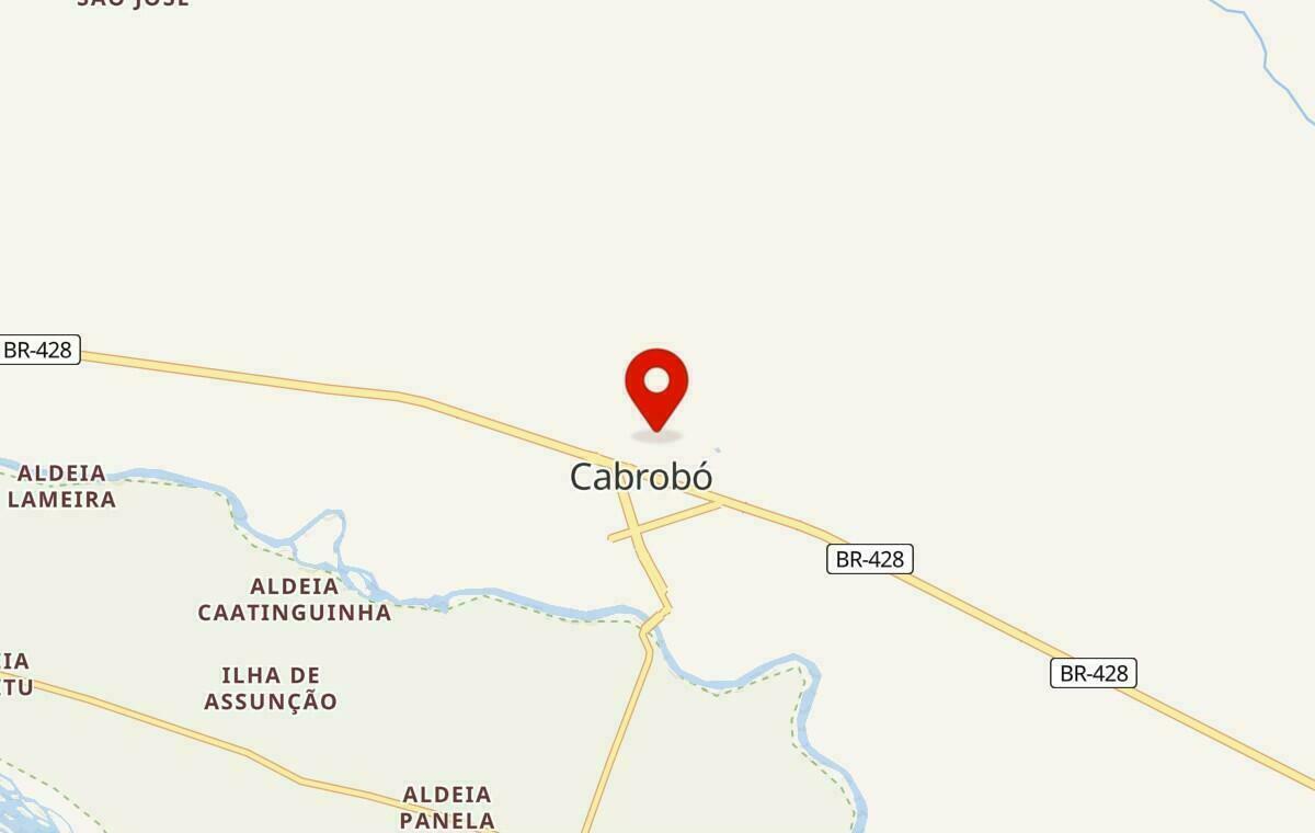 Mapa de Cabrobó em Pernambuco