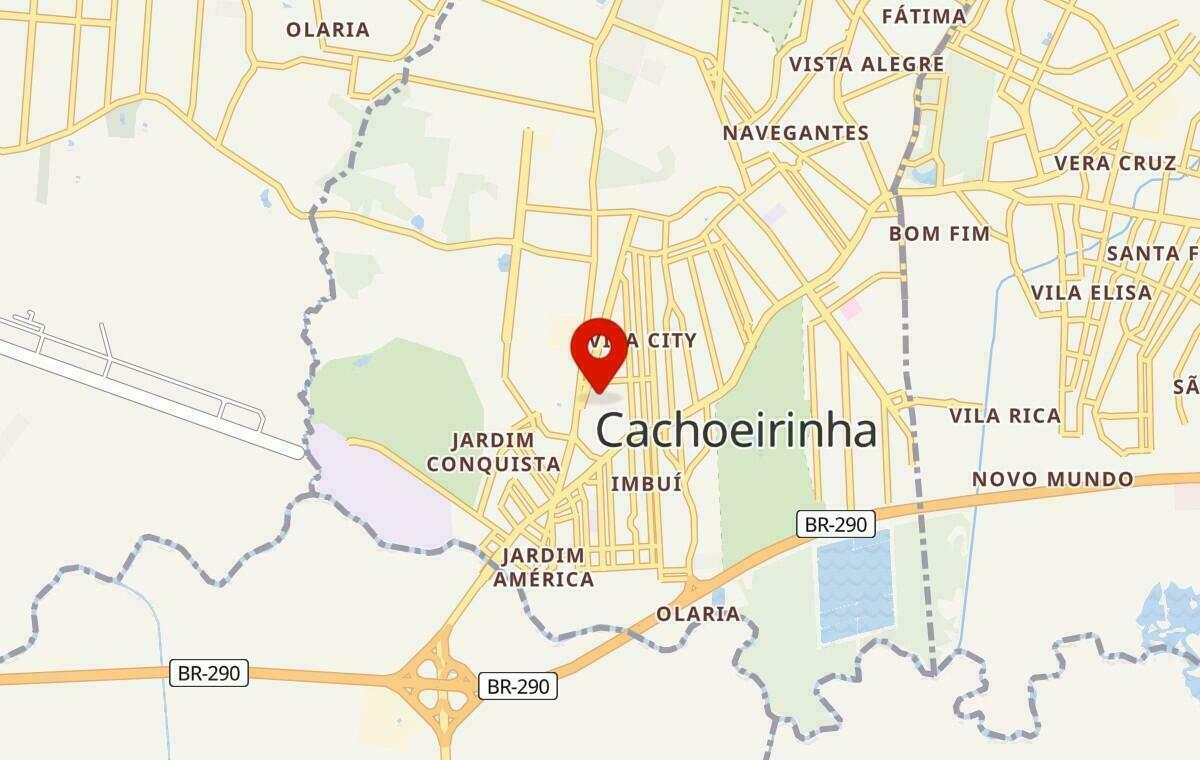 Mapa de Cachoeirinha no Rio Grande do Sul