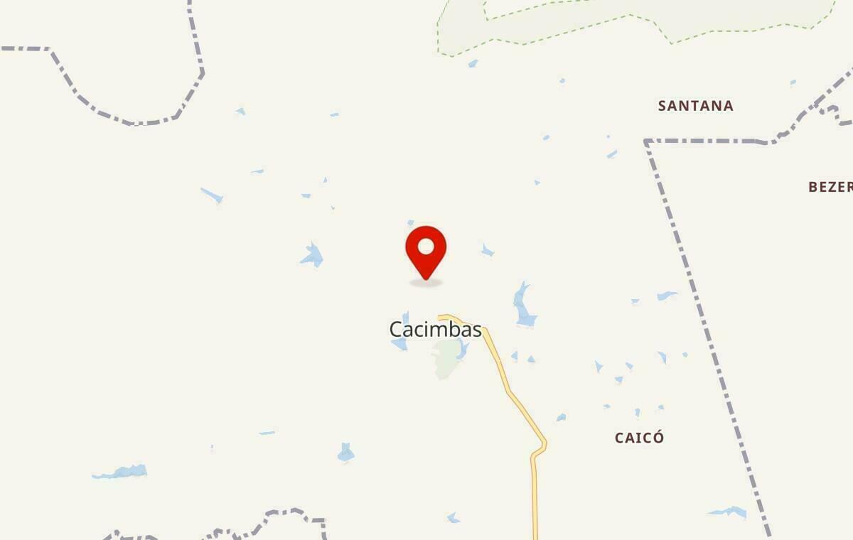 Mapa de Cacimbas na Paraíba