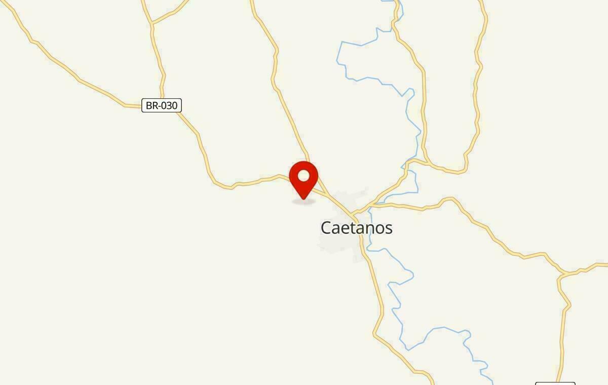 Mapa de Caetanos na Bahia
