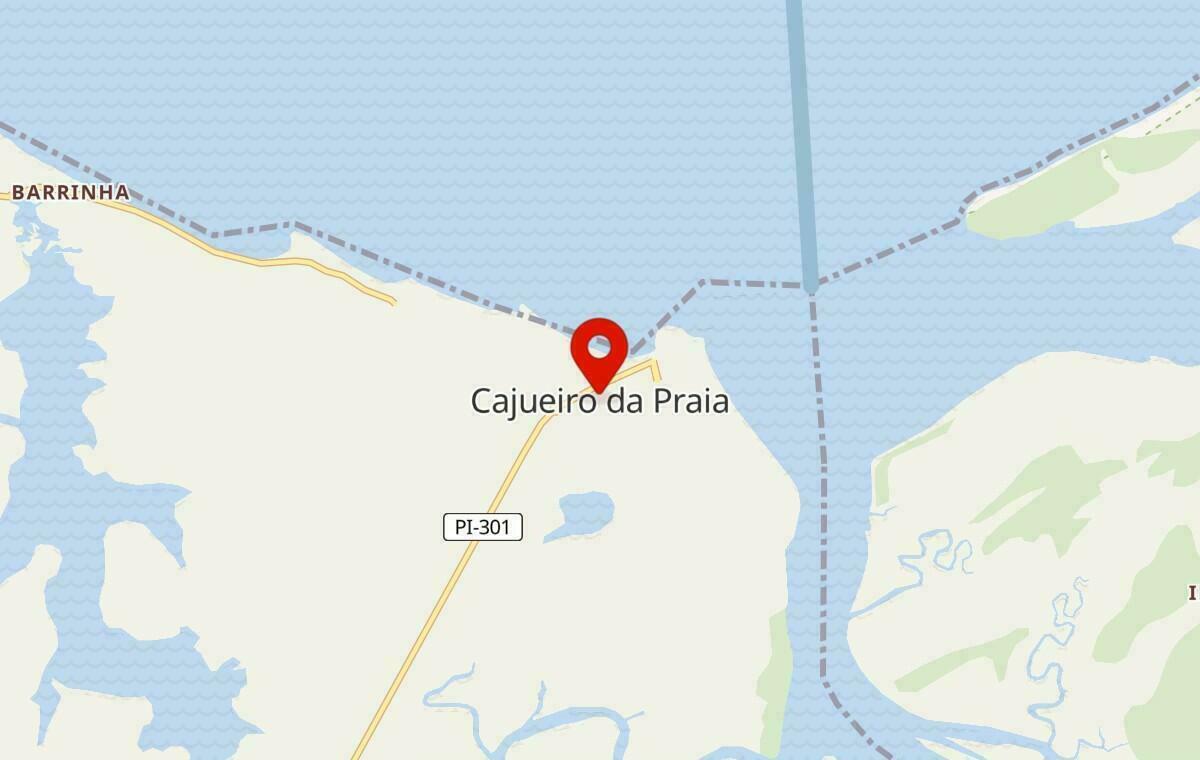 Mapa de Cajueiro da Praia no Piauí