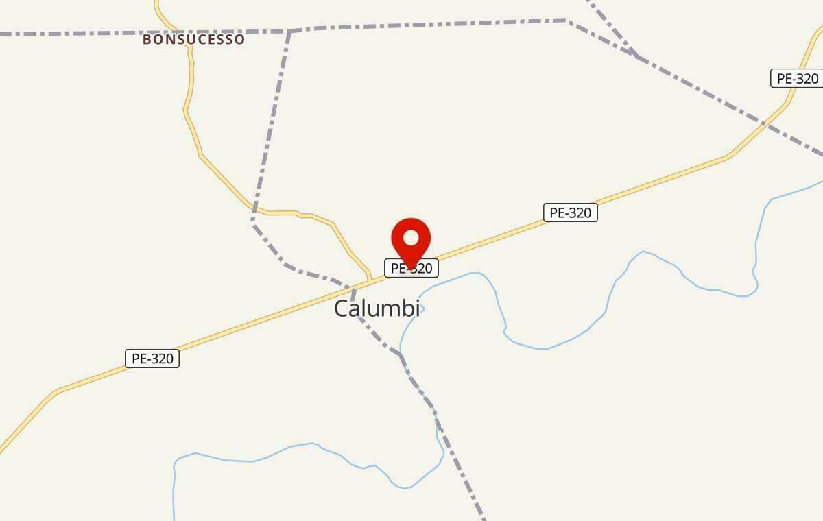 Mapa de Calumbi em Pernambuco