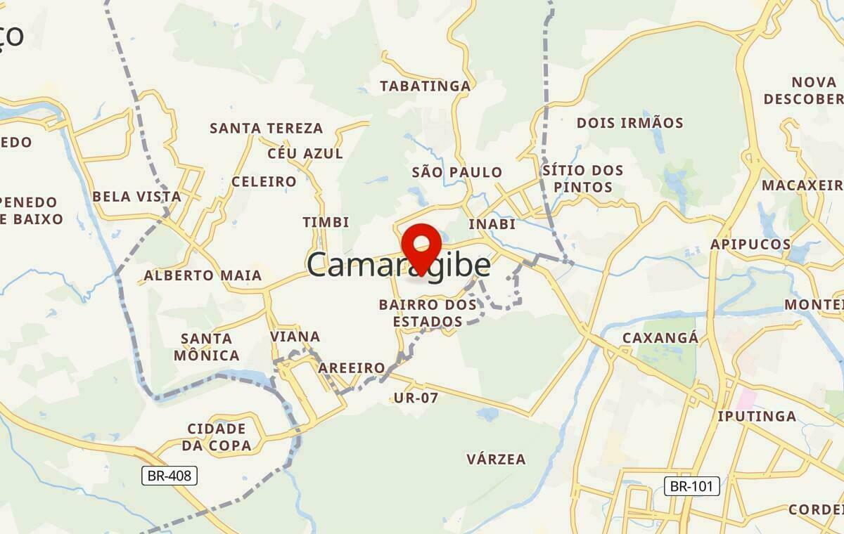 Mapa de Camaragibe em Pernambuco