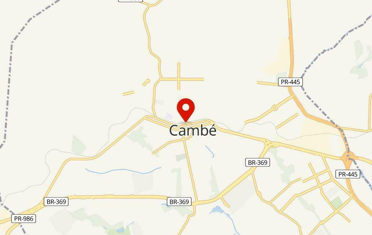 Mapa de Cambé no Paraná