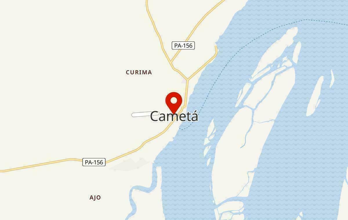 Mapa de Cametá no Pará