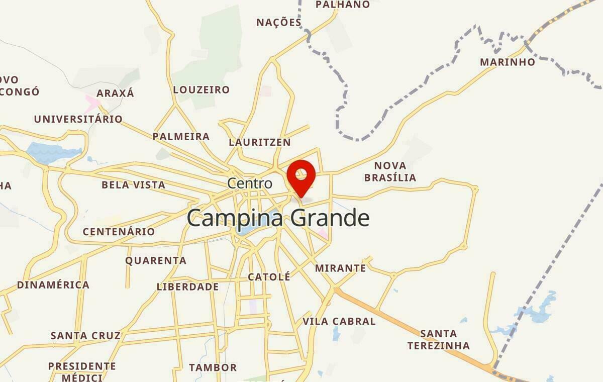 Mapa de Campina Grande na Paraíba