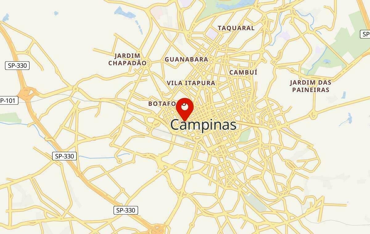 Mapa de Campinas em São Paulo
