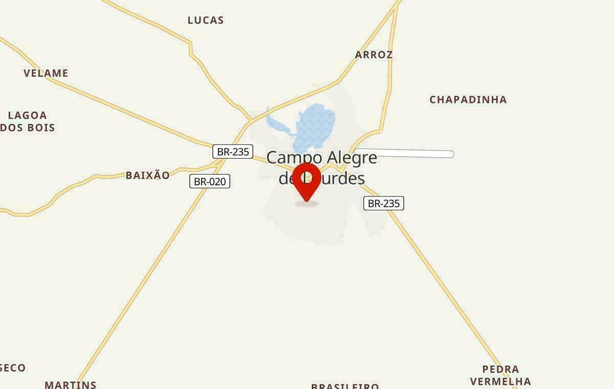 Mapa de Campo Alegre de Lourdes na Bahia