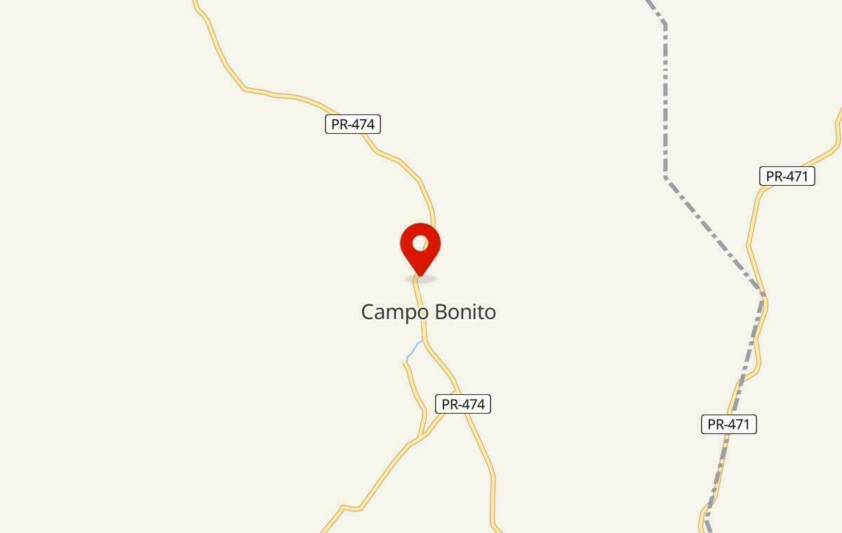 Mapa de Campo Bonito no Paraná