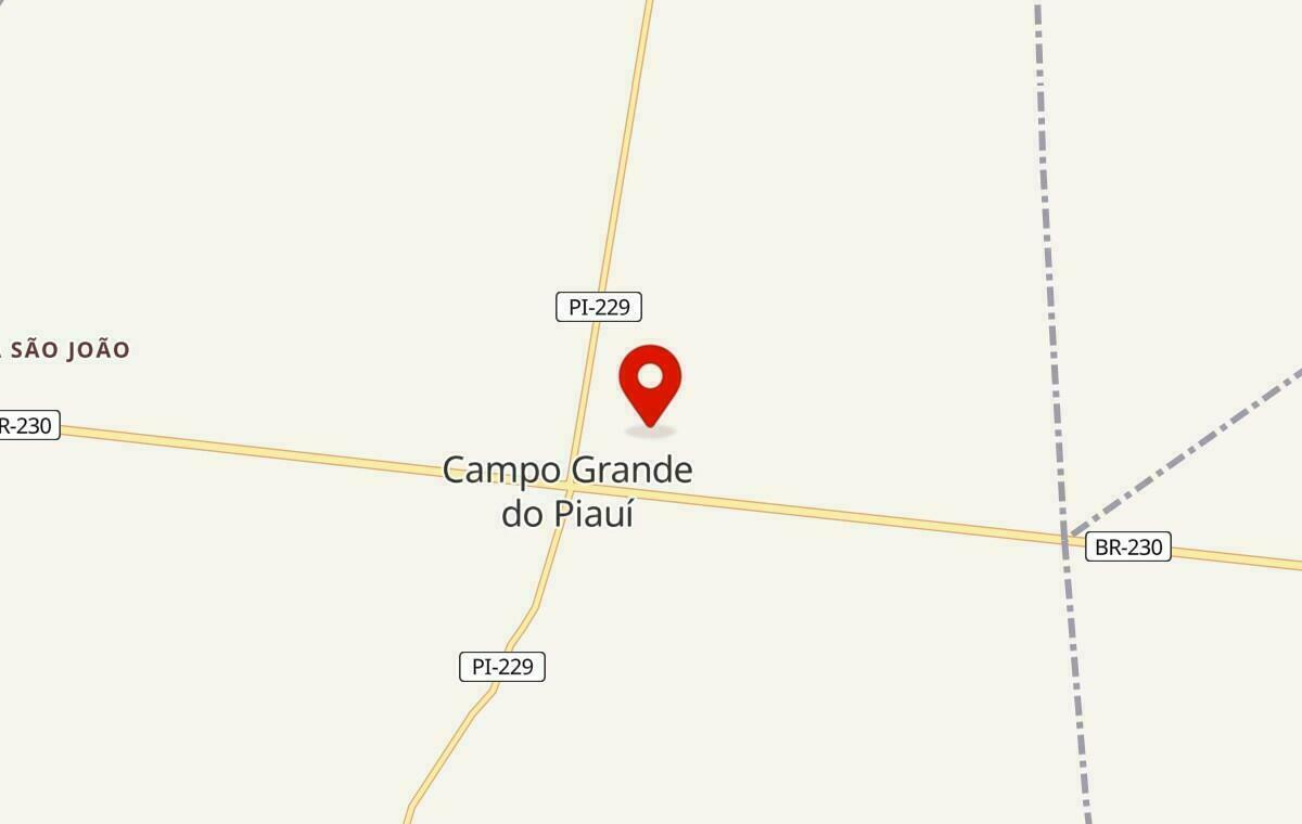 Mapa de Campo Grande do Piauí no Piauí