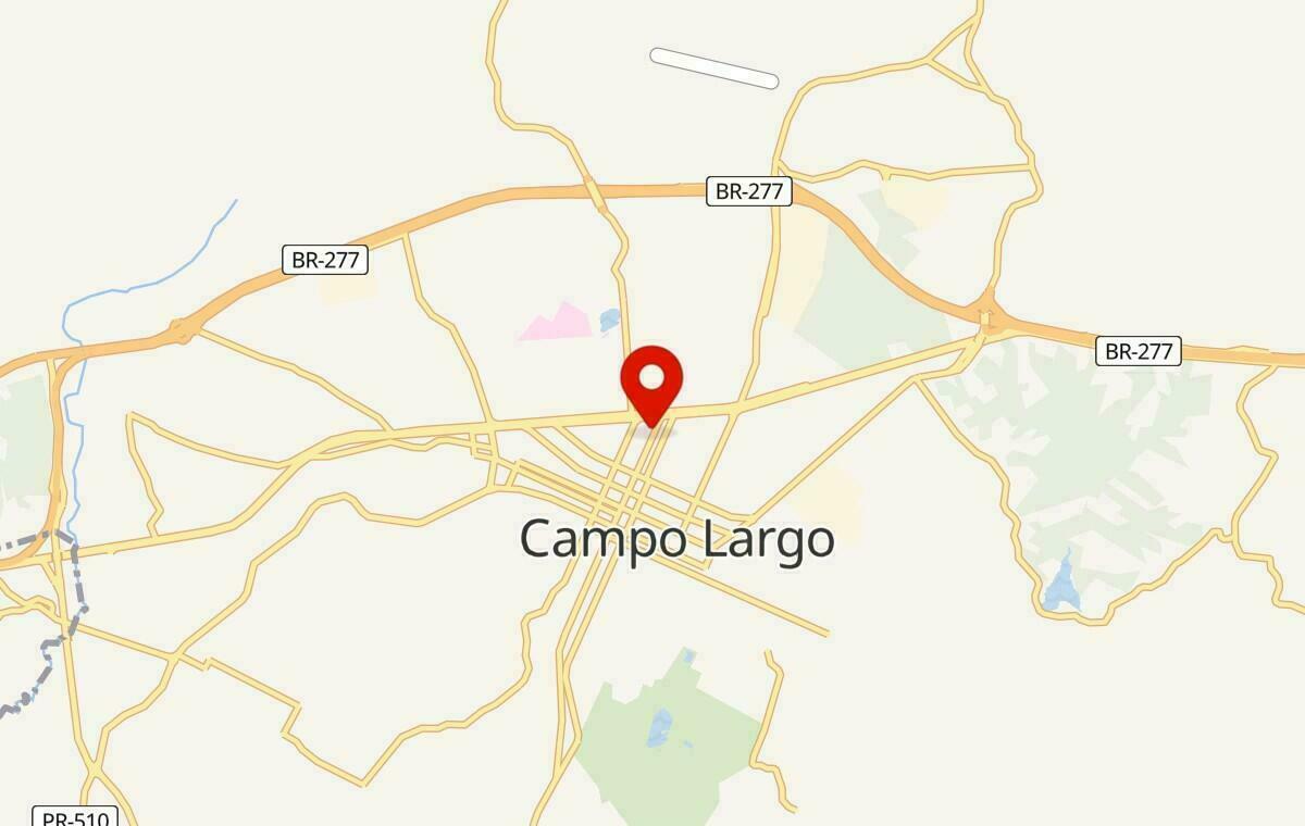 Mapa de Campo Largo no Paraná