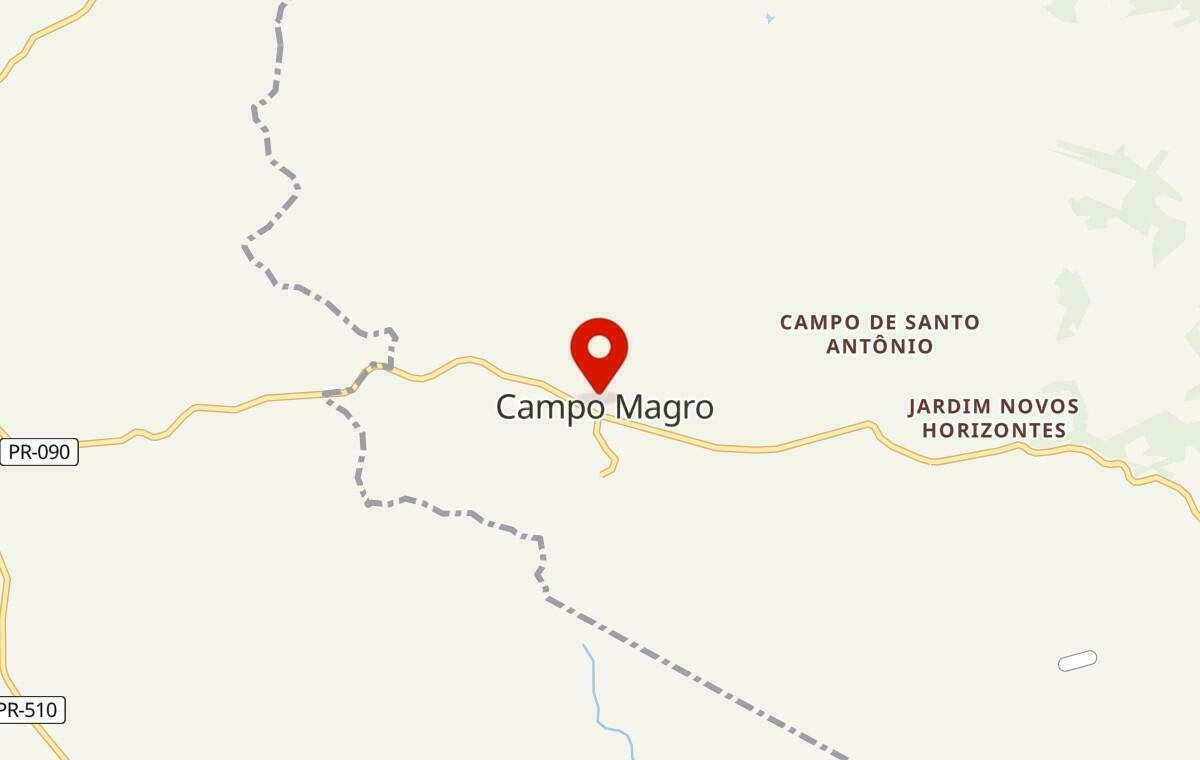 Mapa de Campo Magro no Paraná