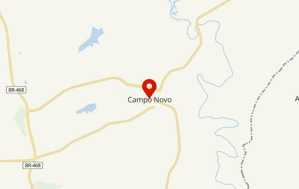 Mapa de Campo Novo no Rio Grande do Sul