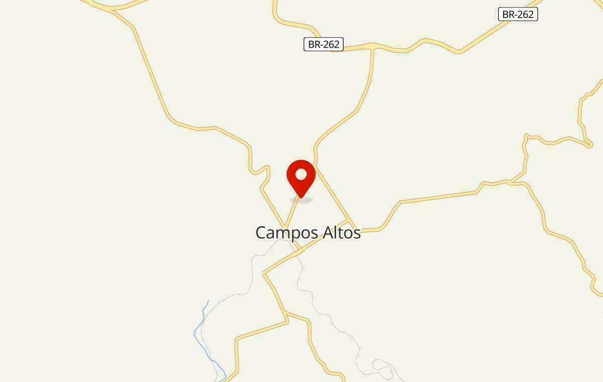 Mapa de Campos Altos em Minas Gerais