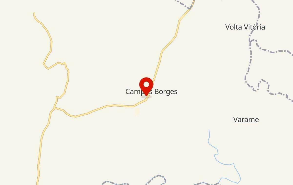 Mapa de Campos Borges no Rio Grande do Sul