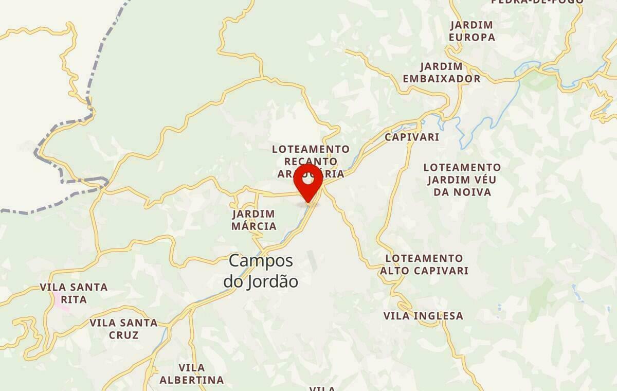 Mapa de Campos do Jordão em São Paulo