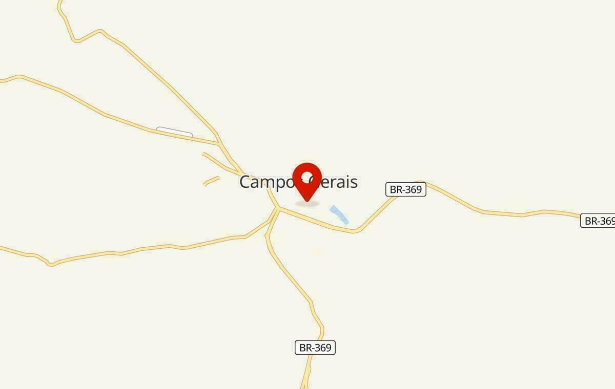 Mapa de Campos Gerais em Minas Gerais