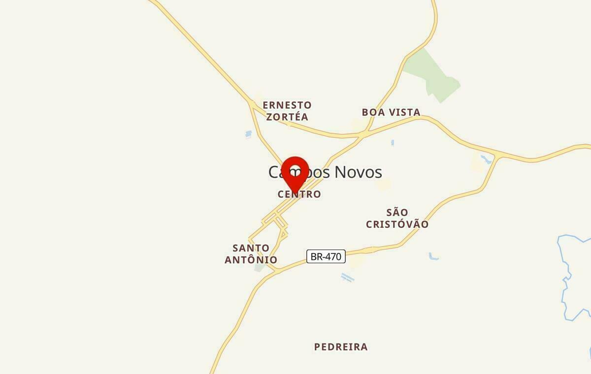 Mapa de Campos Novos em Santa Catarina