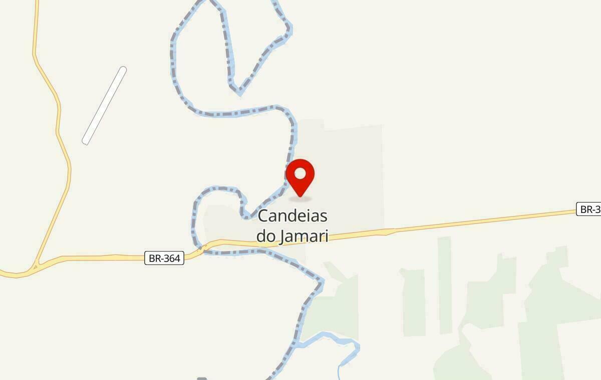 Mapa de Candeias do Jamari em Rondônia