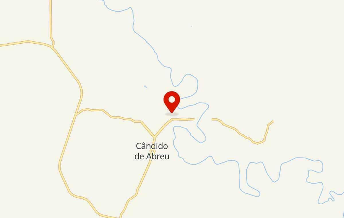 Mapa de Cândido de Abreu no Paraná
